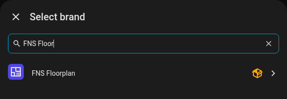 The FNS Floorplan integration in the Add integration dialog
